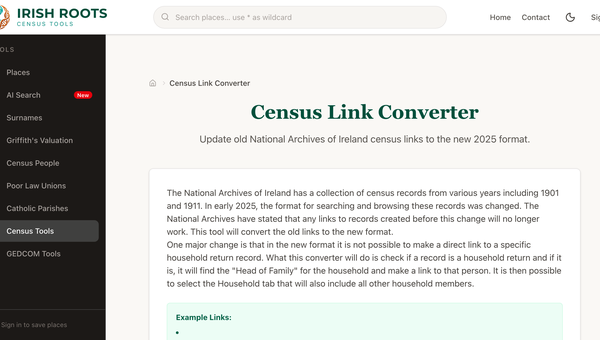 Broken National Archives Census Links? Fix Them Instantly