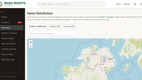 Where Does Your Irish Surname Come From? Map Its Distribution